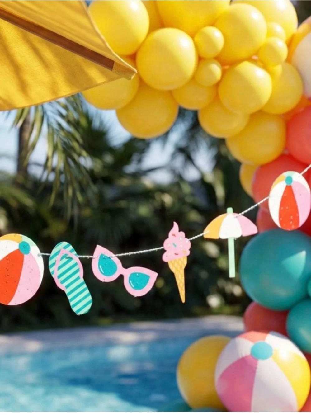 Pool Party All-In-One Decor Set - Teal/Mint/Coral